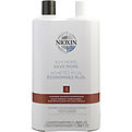 Nioxin System 4 Scalp Therapy Conditioner And Cleanser Shampoo For Colored Hair With Progressed Thinning Liter Duo for unisex by Nioxin