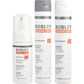 Bosley 3 Piece - Bos Revive Nourishing Shampoo For Color Treated Hair 5.1 oz & Bos Revive Volumizing Conditioner For Color Treated Hair 5.1 oz & Bos Revive Thickening Treatment For Color Treated Hair 3.4 oz for unisex by Bosley