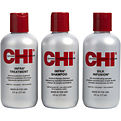 Chi Thermal Care Trio Set -Infra Treatment 6 oz & Silk Infusion 6 oz & Infra Shampoo 6 oz for unisex by Chi