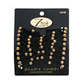 Zhoe Double Hair Combs - Cafe Au Lait for unisex by Zhoe