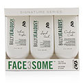 Billy Jealousy Face3some Set: White Knight Gentle Daily Facial Cleanser 88ml + Liquid Sand Exfoliating Facial Cleanser 88ml + Combination Code Face Moisturizer 88ml --3pcs for men by Billy Jealousy