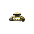 Caravan Open Twirl Hair Claw- Black/Gold Print for unisex by Caravan