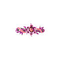 Caravan Automatic Barrette - Pink/Purple Flower Heart Swarovski for unisex by Caravan