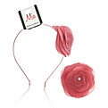 Mia Metal Flower Headband - Pink With Pearl for unisex by Mia