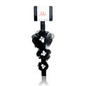 Mia Soft Elastic Flower Headband - Black for unisex by Mia