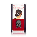 Mia Large Hair Stickers - Black Skull for unisex by Mia
