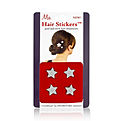 Mia Small Hair Stickers - Silver Stars 4pcs for unisex by Mia