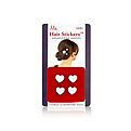 Mia Small Hair Stickers - Silver Hearts 4pcs for unisex by Mia
