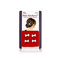 Mia Small Hair Stickers - Silver Bows 4pcs for unisex by Mia