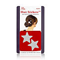 Mia Small Hair Stickers - Silver Stars Pair for unisex by Mia