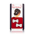 Mia Small Hair Stickers - Silver Bows Pair for unisex by Mia