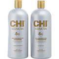 Chi Keratin Reconstructing Shampoo & Conditioner 32 oz Duo for unisex by Chi