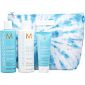 Moroccanoil Volume Love Spring Kit: Extra Volume Shampoo 8.5 oz & Extra Volume Conditioner 8.5 oz & Weightless Hydrating Mask 2.5 oz & Body Souffle 0.17 oz for unisex by Moroccanoil