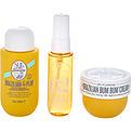 Sol De Janeiro Bum Bum Jet Set: Brazilian Bum Bum Cream 1.7oz + Brazilian 4 Play Moisturizing Shower Cream-Gel 3oz & Brazilian Crush Cheirosa 62 Hair & Body Mist 1oz for women by Sol De Janeiro