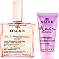 Nuxe Huile Prodigieuse Florale 100ml + Hair Prodigieux High Shine Shampoo 30ml --2pcs for women by Nuxe